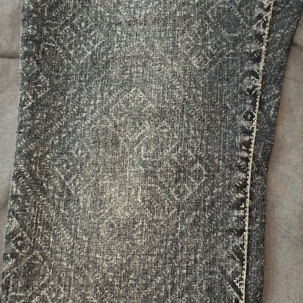Ralph Lauren Dark Wash Mosaic Mandala Geometric Patterned Jeans - Picture 3 of 6